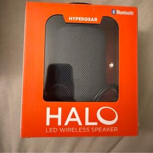 Halo LED Wireless Speaker - Black and Orange